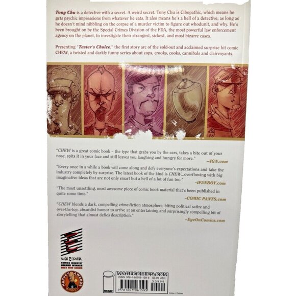 CHEW Vol. 1: Tasters Choice Signed By John Layman Image Comics Graphic Novel Pap - Picture 2 of 3